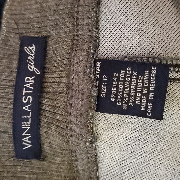 GIRLS sz 12 VANILLA STAR Jeans mid rise joggers elastic waistband stretch cargo - Picture 6 of 8